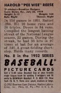 Back of Harold Reese