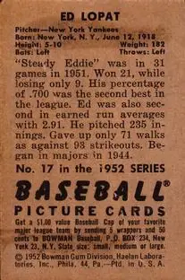 Back of Ed Lopat