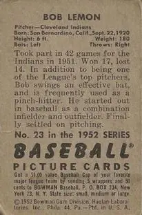 Back of Bob Lemon