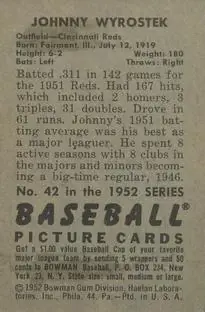 Back of Johnny Wyrostek
