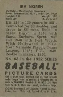 Back of Irv Noren