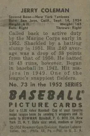 Jerry Coleman back