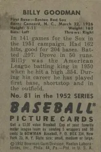 Back of Billy Goodman