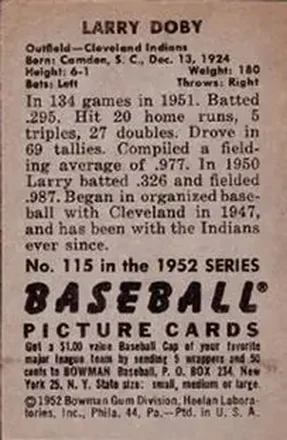 Verso de Larry Doby