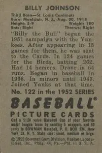 Back of Billy Johnson