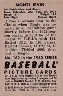 Back of Monte Irvin