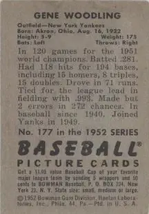 Back of Gene Woodling