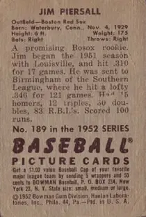 Back of Jim Piersall