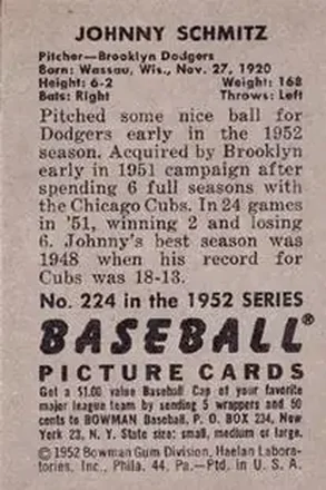 Verso de Johnny Schmitz
