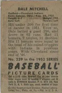 Back of Dale Mitchell