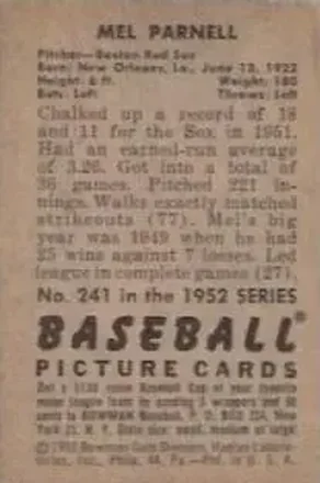 Mel Parnell back