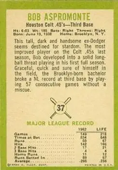 Back of Bob Aspromonte