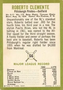 Back of Bob Clemente