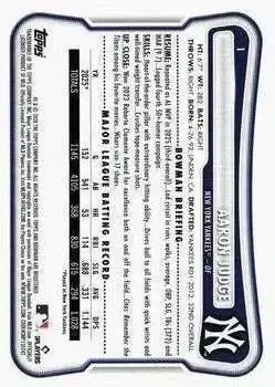 Back of Aaron Judge