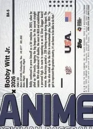 Bobby Witt Jr. 背面
