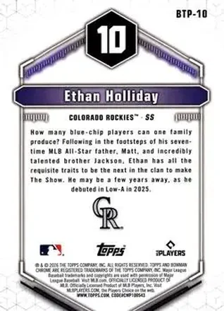 Ethan Holliday Rückseite