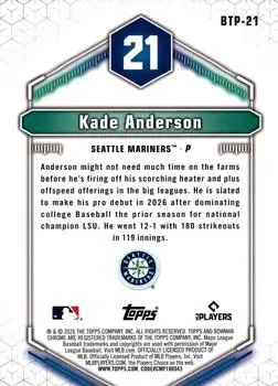 Back of Kade Anderson