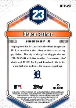 Back of Bryce Rainer