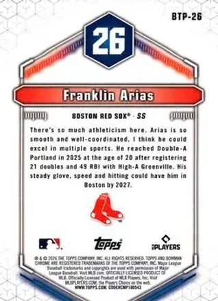 Reverso de Franklin Arias