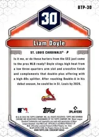 Verso de Liam Doyle