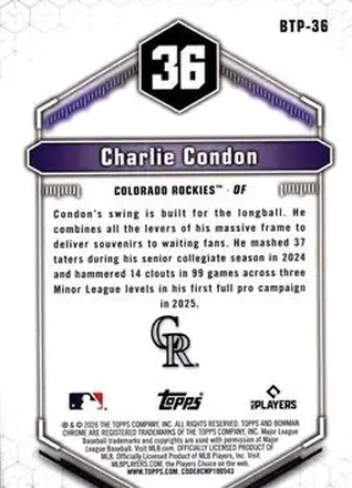 Charlie Condon Rückseite