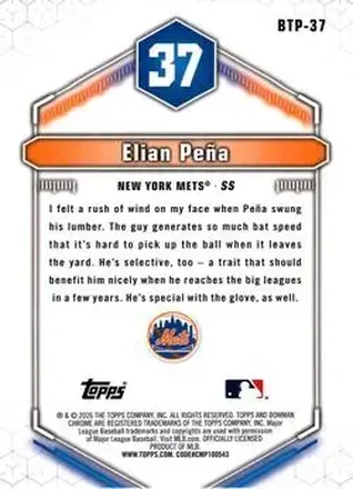 Verso de Elian Peña