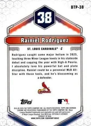 Verso de Rainiel Rodriguez