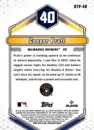 Verso de Cooper Pratt