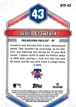 Back of Justin Crawford