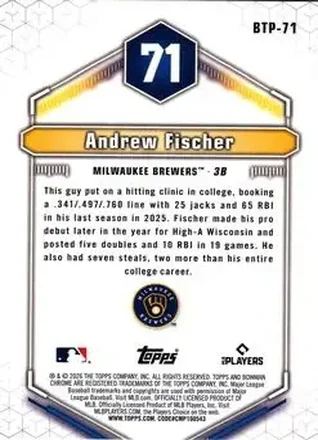 Andrew Fischer Rückseite