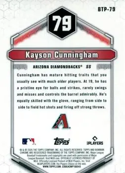 Back of Kayson Cunningham