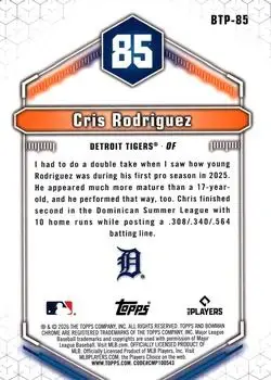 Back of Cris Rodriguez