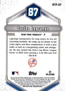 Back of Carlos Lagrange