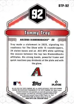 Back of Tommy Troy