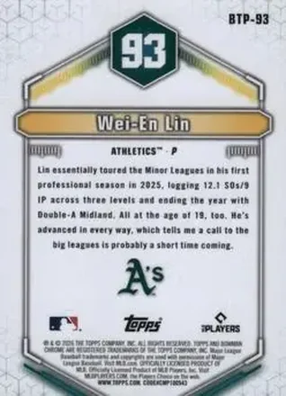 Achterkant van Wei-En Lin