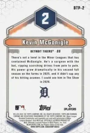 Kevin McGonigle Rückseite