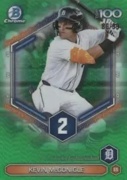 2026 Bowman #BTP-2 Bowman Scouts' Top 100 Green Refractors Kevin McGonigle