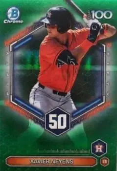 2026 Bowman #BTP-50 Bowman Scouts' Top 100 Green Refractors Xavier Neyens