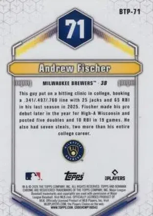 Andrew Fischer Rückseite