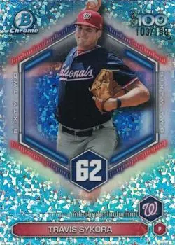 2026 Bowman #BTP-62 Bowman Scouts' Top 100 Mini-Diamond Refractors Travis Sykora