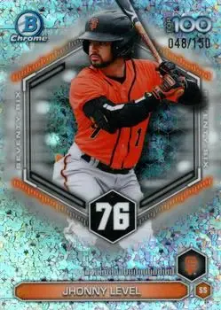 2026 Bowman #BTP-76 Bowman Scouts' Top 100 Mini-Diamond Refractors Jhonny Level