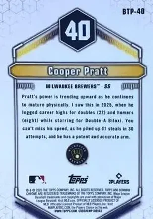 Cooper Pratt back