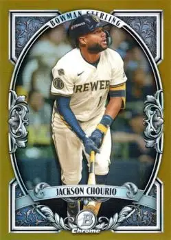 2026 Bowman #BST-1 Bowman Sterling Gold Refractors Jackson Chourio