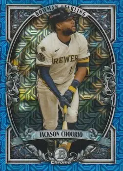 2026 Bowman #BST-1 Bowman Sterling Mojo Blue Refractors Jackson Chourio