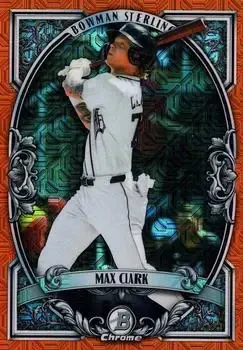 2026 Bowman #BST-5 Bowman Sterling Mojo Orange Refractors Max Clark
