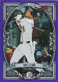 2026 Bowman #BST-5 Bowman Sterling Mojo Purple Refractors Max Clark