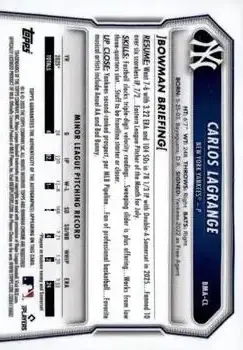 Back of Carlos Lagrange