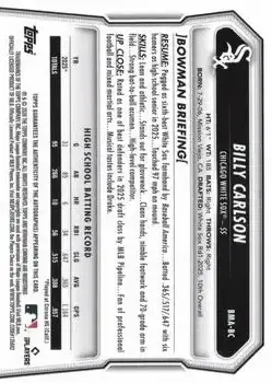 Back of Billy Carlson