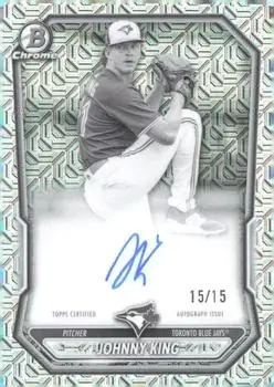 2026 Bowman #BMA-JK Chrome Autographs Mojo Black and White Refractors James Tibbs III