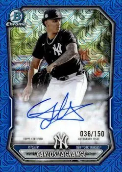 2026 Bowman #BMA-CL Chrome Autographs Mojo Blue Refractors Carlos Lagrange